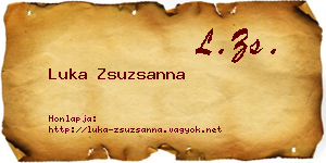 Luka Zsuzsanna névjegykártya